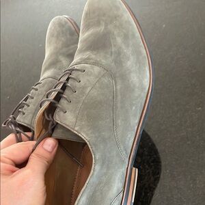 Men's Gray Leather Dress Shoes